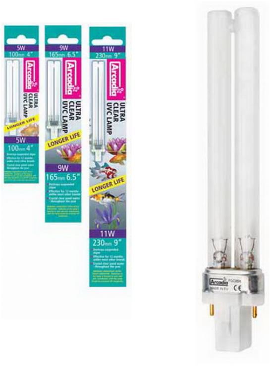 Aquarium Systems 2 x Ultra Clear UVC Lampe mit G23 Sockel 5 Watt 